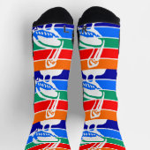 Athletische Crew Sock mit der Fahne von St. Peters Socken (Oben)