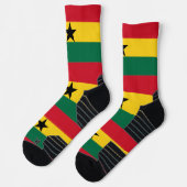 Athletische Crew Sock mit der Flagge Ghanas Socken (Links)