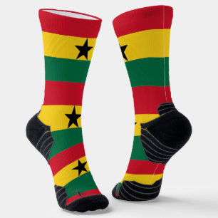 Athletische Crew Sock mit der Flagge Ghanas Socken