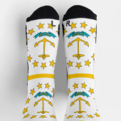 Athletische Crew Sock mit Fahne auf Rhode Island Socken (Oben)