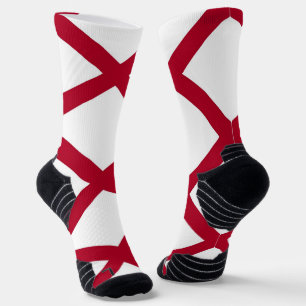 Athletische Crew Sock mit Fahne von Alabama, USA Socken