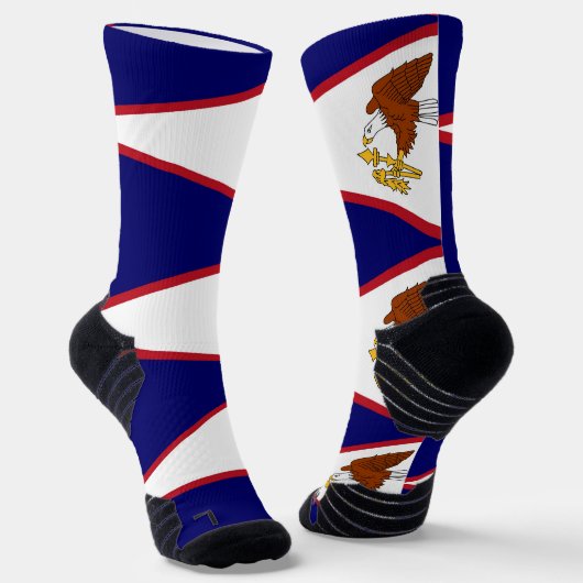 Athletische Crew Sock mit Fahne von Amerikanisch-S Socken (Gewinkelt)