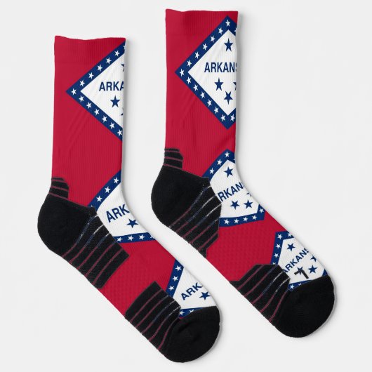 Athletische Crew Sock mit Fahne von Arkansas, USA Socken (Rechts)