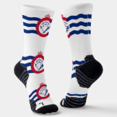 Athletische Crew Sock mit Fahne von Cincinnati Socken (Gewinkelt)
