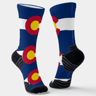 Athletische Crew Sock mit Fahne von Colorado, USA Socken
