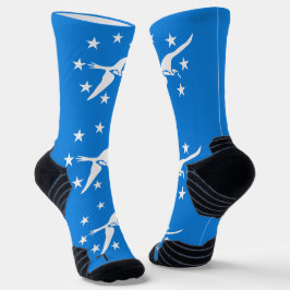 Athletische Crew Sock mit Fahne von Corpus Christi Socken