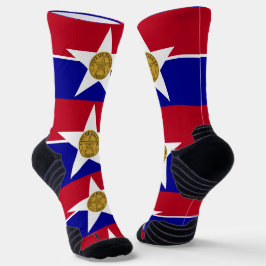 Athletische Crew Sock mit Fahne von Dallas, USA. Socken