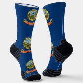 Athletische Crew Sock mit Fahne von Idaho, USA Socken (Gewinkelt)