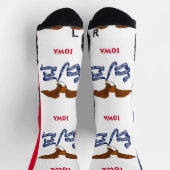 Athletische Crew Sock mit Fahne von Iowa, USA Socken (Oben)