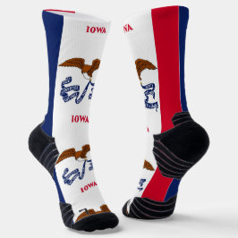 Athletische Crew Sock mit Fahne von Iowa, USA Socken