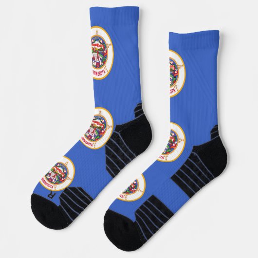 Athletische Crew Sock mit Fahne von Minnesota Socken (Links)