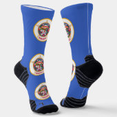 Athletische Crew Sock mit Fahne von Minnesota Socken (Gewinkelt)