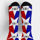 Athletische Crew Sock mit Fahne von San Antonio, U Socken (Oben)