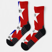 Athletische Crew Sock mit Fahne von San Antonio, U Socken (Links)