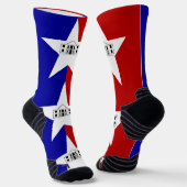 Athletische Crew Sock mit Fahne von San Antonio, U Socken (Gewinkelt)