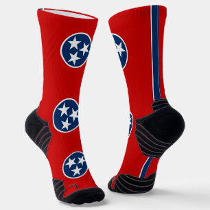 Athletische Crew Sock mit Fahne von Tennessee Socken