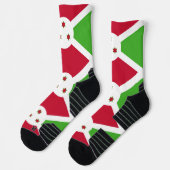 Athletische Crew Sock mit Flagge Burundis Socken (Links)