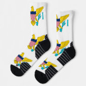 Athletische Crew Sock mit Flagge der Jungfrau Inse Socken (Links)