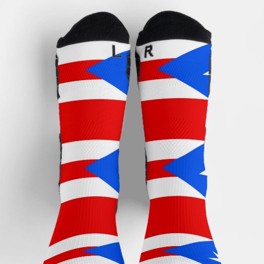 Athletische Crew Sock mit Flagge Puerto Rico Socken (Oben)