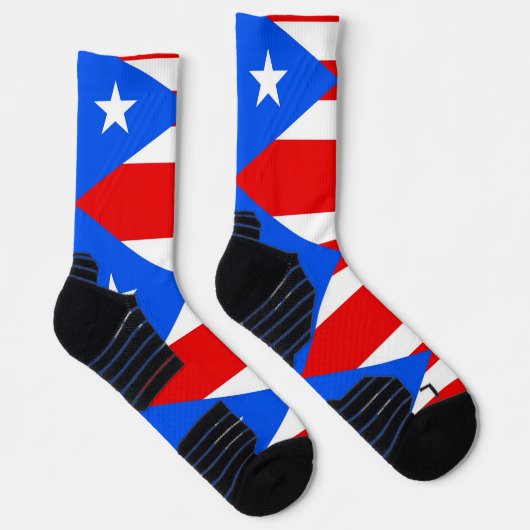 Athletische Crew Sock mit Flagge Puerto Rico Socken (Rechts)