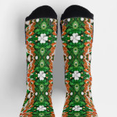 Athletische Crew Sock mit irischer Klee und Farben Socken (Oben)