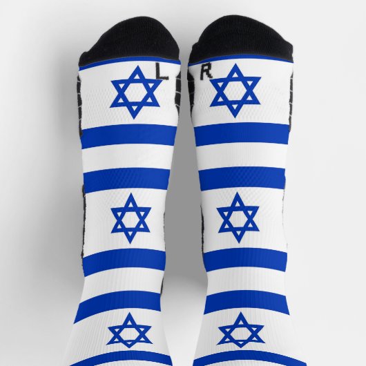 Athletische Crew Sock mit israelischer Flagge Socken (Oben)