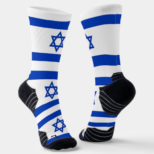 Athletische Crew Sock mit israelischer Flagge Socken (Gewinkelt)
