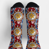 Athletische Crew Sock mit kolumbianischen Farben Socken (Oben)