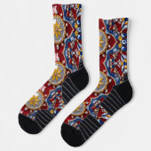 Athletische Crew Sock mit kolumbianischen Farben Socken (Links)