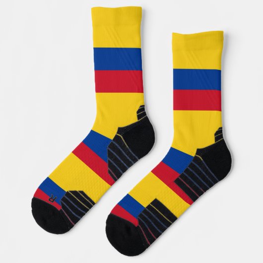 Athletische Crew Sock mit kolumbianischer Flagge Socken (Links)