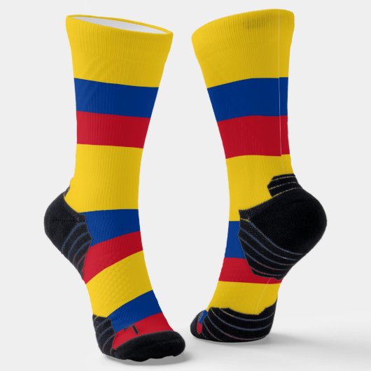 Athletische Crew Sock mit kolumbianischer Flagge Socken (Gewinkelt)