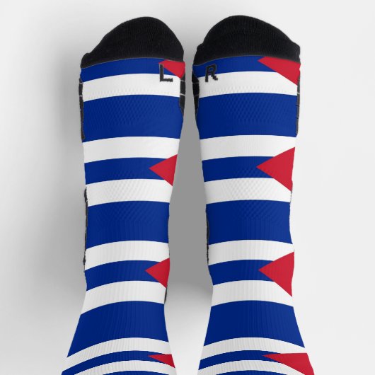 Athletische Crew Sock mit kubanischer Flagge Socken (Oben)