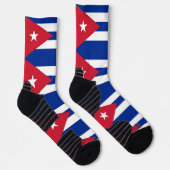 Athletische Crew Sock mit kubanischer Flagge Socken (Rechts)