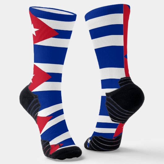 Athletische Crew Sock mit kubanischer Flagge Socken (Gewinkelt)