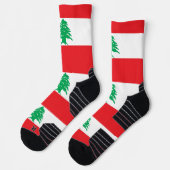 Athletische Crew Sock mit libanesischer Flagge Socken (Links)