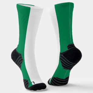 Athletische Crew Sock mit nigerianischer Flagge Socken