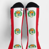 Athletische Crew Sock mit Peru-Flagge Socken (Oben)