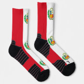 Athletische Crew Sock mit Peru-Flagge Socken (Rechts)