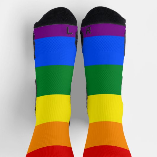 Athletische Crew Sock mit Regenbogenflagge Socken (Oben)