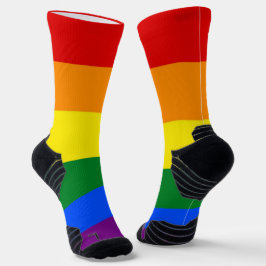 Athletische Crew Sock mit Regenbogenflagge Socken