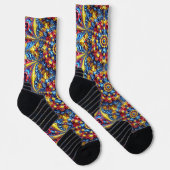 Athletische Crew Sock mit rumänischen Farben Socken (Rechts)