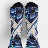 Athletische Crew Sock mit Scottish Thistles Design Socken (Oben)