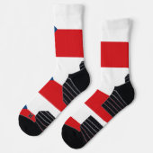 Athletische Crew Sock mit tschechischer Flagge Socken (Links)