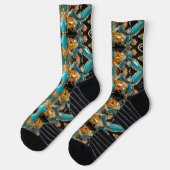 Athletische Crew-Socke mit Bahamas-Farben Socken (Links)