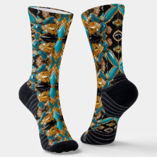 Athletische Crew-Socke mit Bahamas-Farben Socken