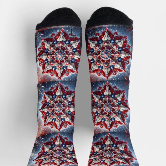 Athletische Crew Socke mit norwegischen Farben (Oben)