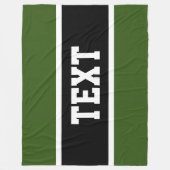 Athletische Grüne Schwarz-weiße Streifen Athletic  Fleecedecke (Vorderseite)