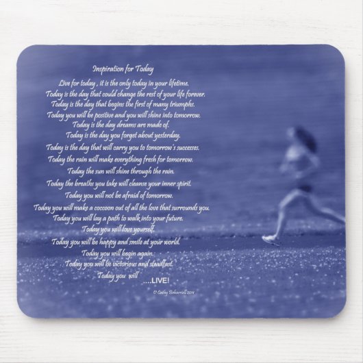 Athletische Inspiration für heute Mousepad (Vorne)