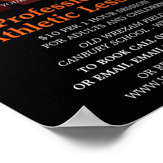 Athletische Silhouetten, Leichtathletik-Lektion We Poster (Ecke)