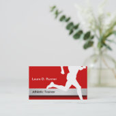 Athletische Trainer-Visitenkarten Visitenkarte (Stehend Vorderseite)